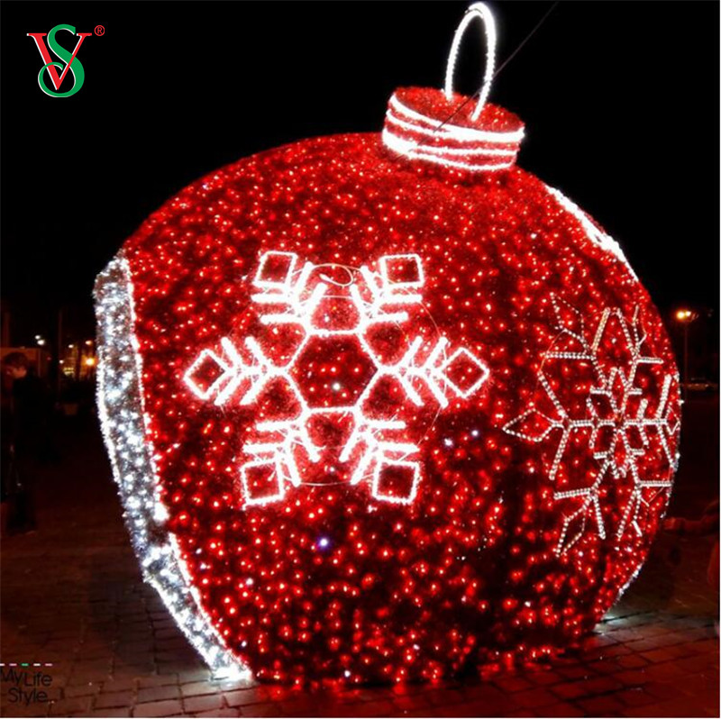 Outdoor Large Lighted Sphere 3D Led Ball Motif Christmas Decoration Light for Holiday Decor