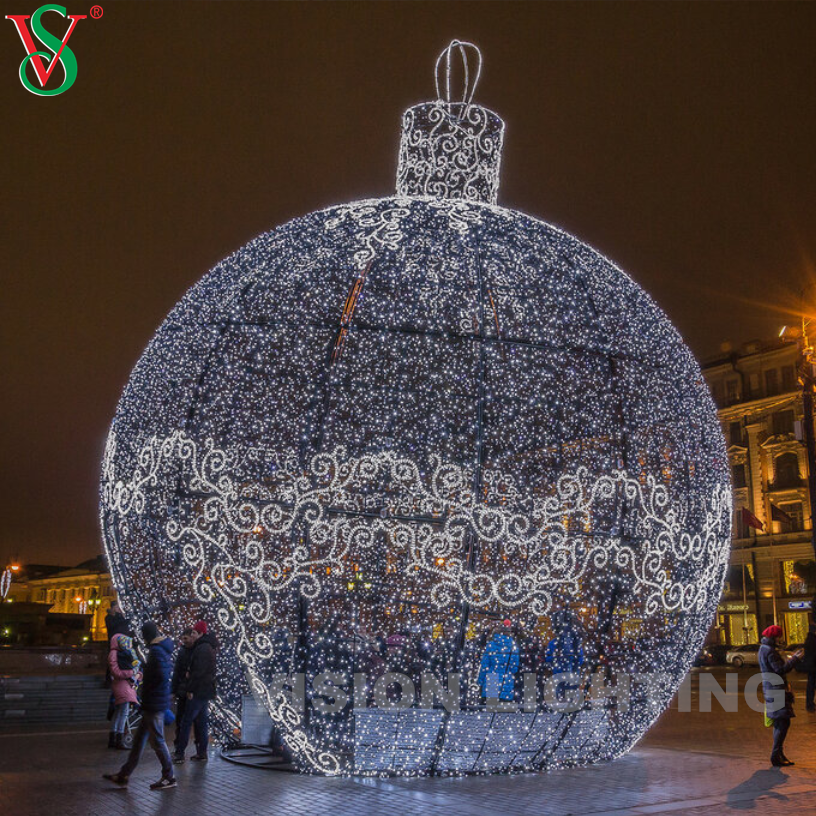 3D Illuminated Sphere Christmas Giant Round Arch Ball Shape Decoration Light for Outdoor Street