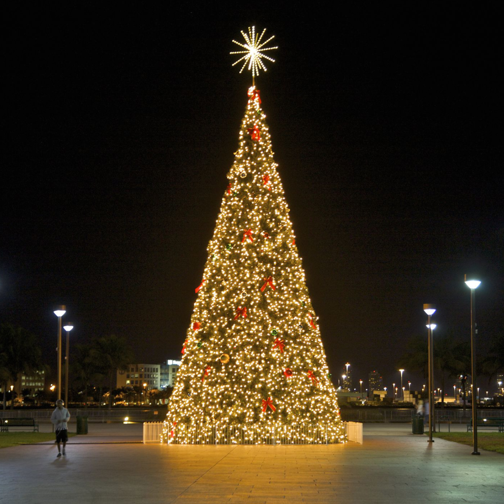 LED Outdoor Christmas Tree Light Waterproof Decorative Lighting for City Squares, Events & Commercial Displays