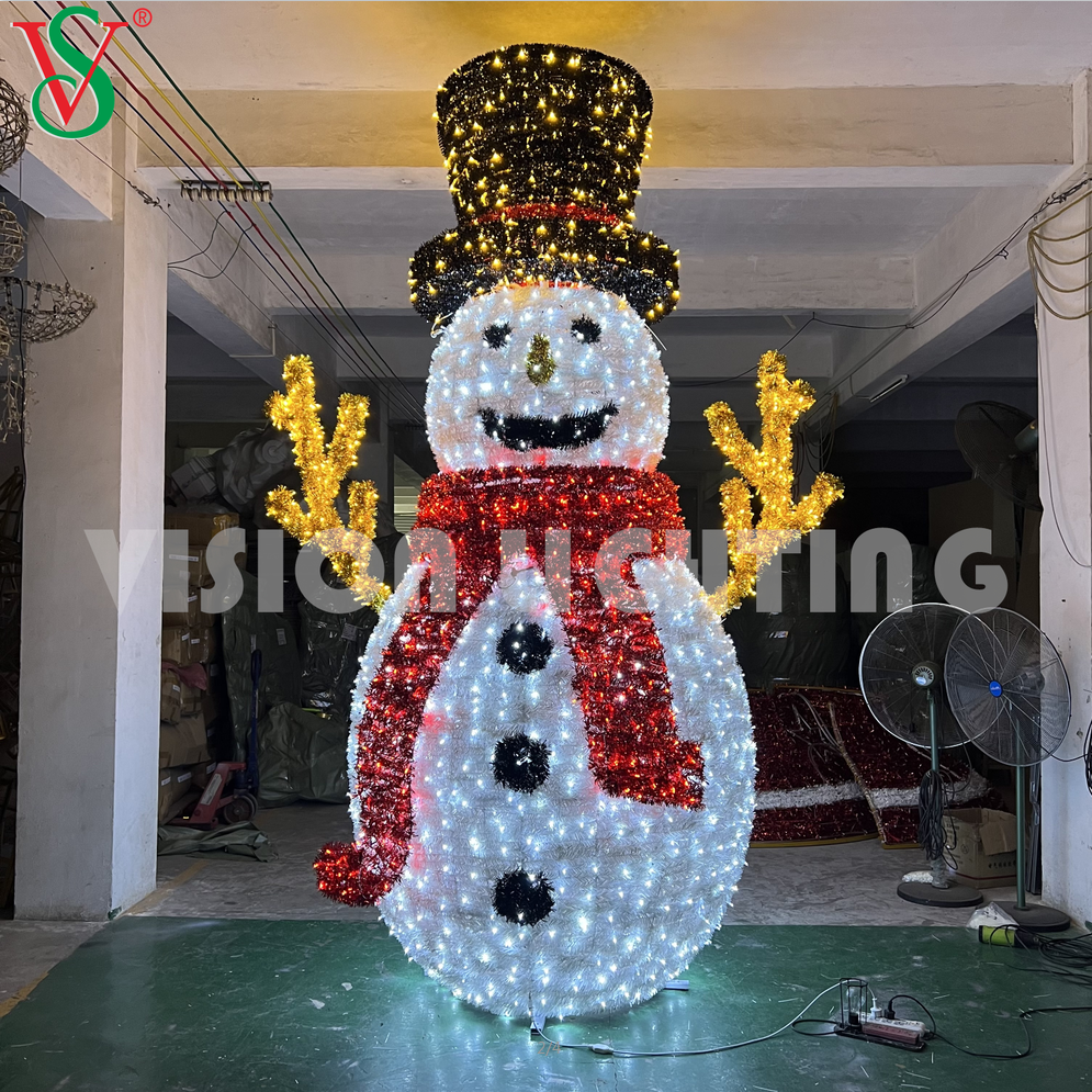 LED Waterproof Snowman Motif Light – Outdoor Christmas Decoration for Gardens, Parks & Commercial Displays