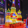 Large 3D LED Castle Tower Light – Outdoor Holiday Decoration for Commercial Christmas Displays