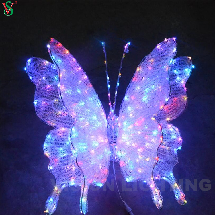 RGB Illuminated Butterfly Decoration for Outdoor Indoor Wedding Supplies