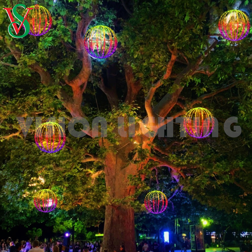 Ws2811 Programmable Pixel Rope Light LED RGB Illuminated Foldable Ball 3D Motif Lights