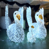 3D Illuminated Swan Structure Lighting Decoration for Outdoor Landscape Decor