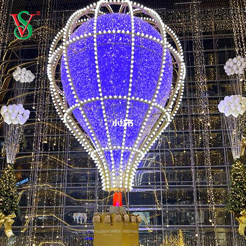 Christmas Special Decoration LED 3D Hot Air Balloon Motif Light