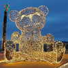 LED 3D Teddy Bear Motif Light for Christmas Holiday Decoration