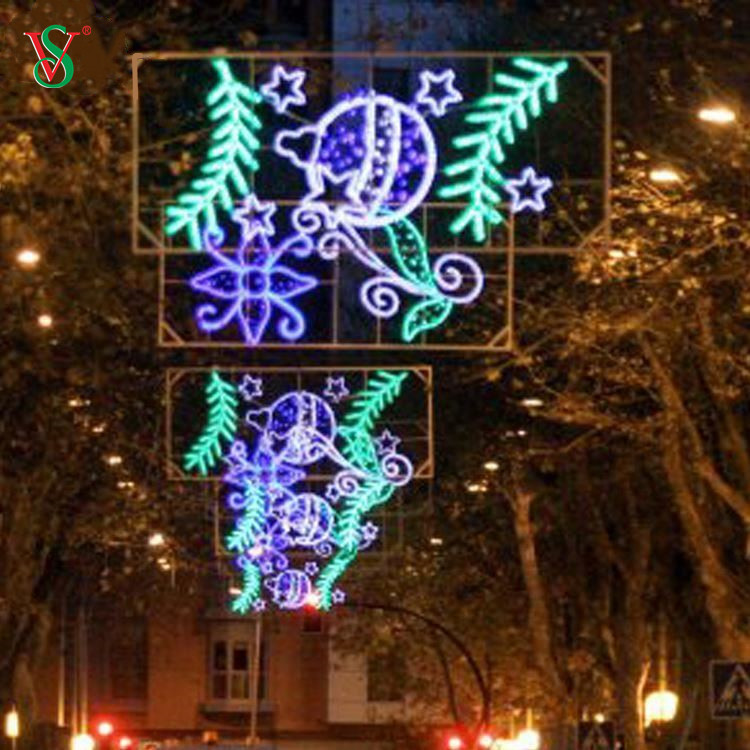 Newest Outdoor Giant LED Christmas Decoration Large 2D Street Motif Lights