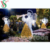 Christmas Fairy Decorations Outdoor 3D Angel Sculpture Motif Lights for Plaza Street Hotel Decor