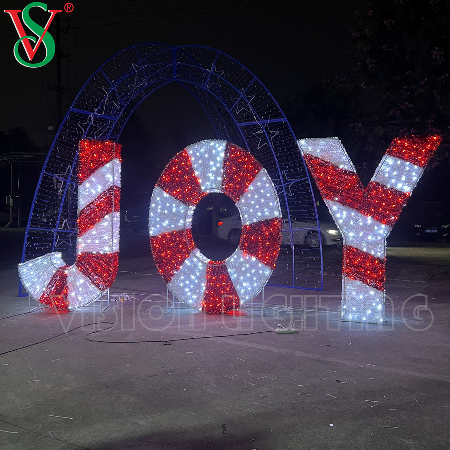 Customized Letter Sculpture Decoration RGB Character Lights for Outdoor Decor