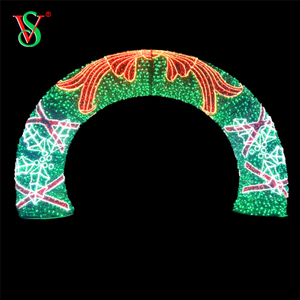 Large Pass Through 3D Arch Motif Lights for Christmas Holiday Decoration