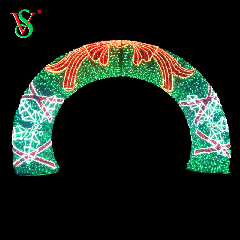 Large Pass Through 3D Arch Motif Lights for Christmas Holiday Decoration