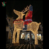 Outdoor Large 3D Reindeer Sculpture Light for Christmas Decoration