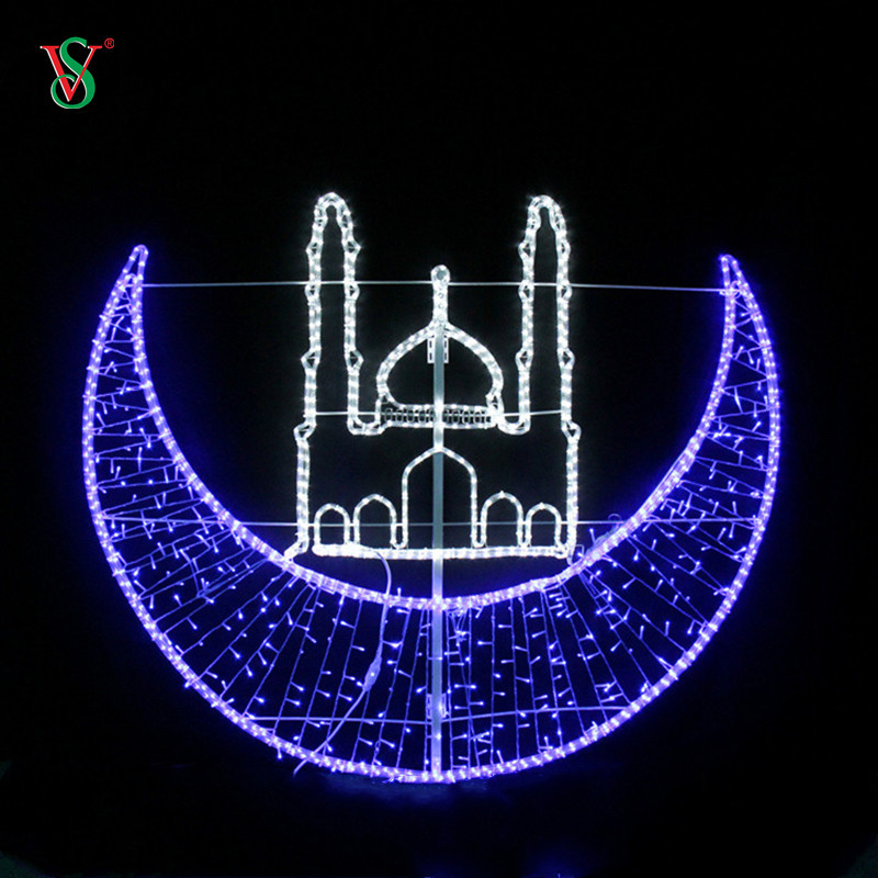 EID Mubarak LED 2D Ramadan Motif Light for Street Pole Decoration