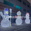 Customized Outdoor 3D Figurine Lighted Christmas Santa Snowman Led Sculpture Lights