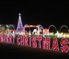 Outdoor 3D Illuminated Christmas New Year Sign Board LED Motif Decoration Light