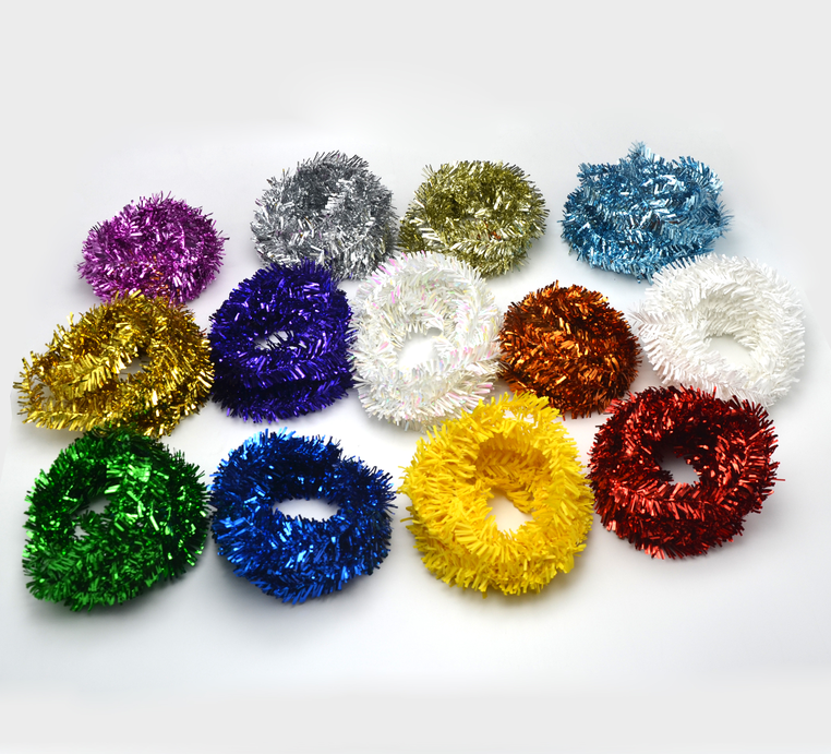 High Quality PET / PVC Net Tinsel Garland Carpet Grass for Christmas Motif Decoration