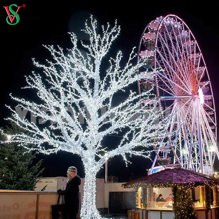 3D Led Decorative Christmas Branch Tree Motif Light for Outdoor Commercial Use