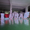 New Year Sign Board Outdoor 3D Sculpture Motif Lights for New Year Decoration