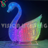 3D Illuminated Swan Structure Lighting Decoration for Outdoor Landscape Decor