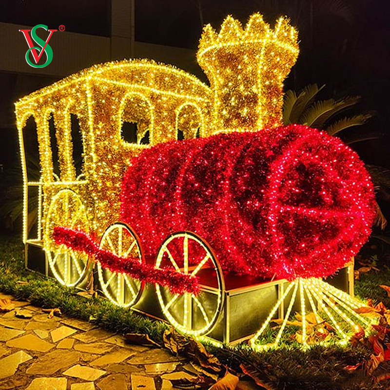 Christmas Commercial Decoration Large 3D Train 