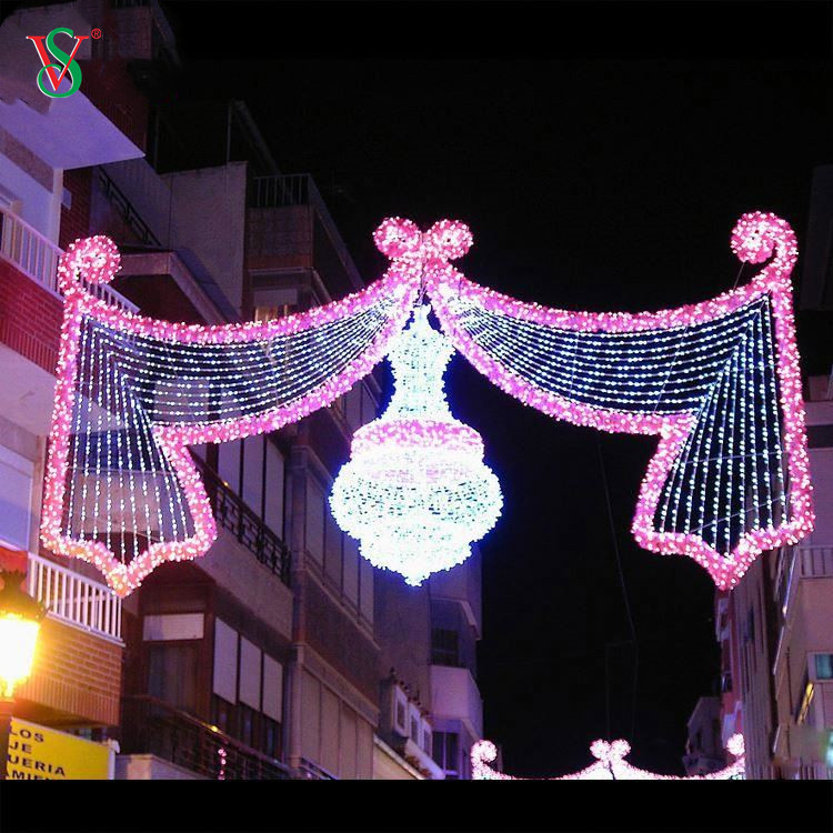 Pre Lit Outdoor Large 2D Street Motif Light for Commercial Street Decoration