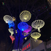 Animated Christmas Street Decoration Light LED Sakura Umbrella Motif Light 