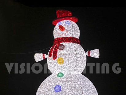 The Huge Snowman Stands In The Street