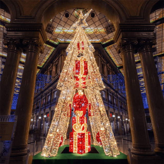 LED 3D Christmas Tree Motif Light for Holiday Outdoor Decoration
