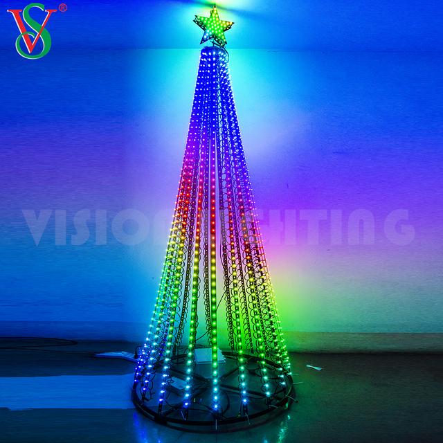 High Brightness Programmable DC12V WS2811 Pixel Garland Led RGB Christmas Tree Lights