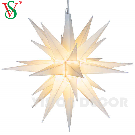 Outdoor Waterproof Hanging Moravian Star Burst Star Motif Lights for Christmas Tree Decoration