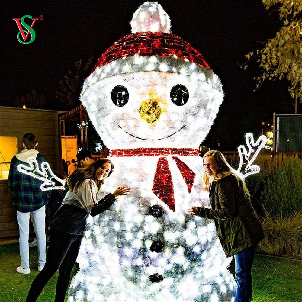 Large LED 3D Snowman for Christmas Holiday Outdoor Decoration