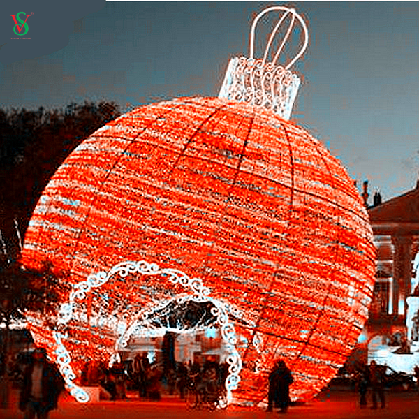 Giant LED 3D Ball Arch Motif Decoration Light for Christmas Shopping Mall Display