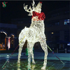 Outdoor Large 3D Reindeer Sculpture Light for Christmas Decoration