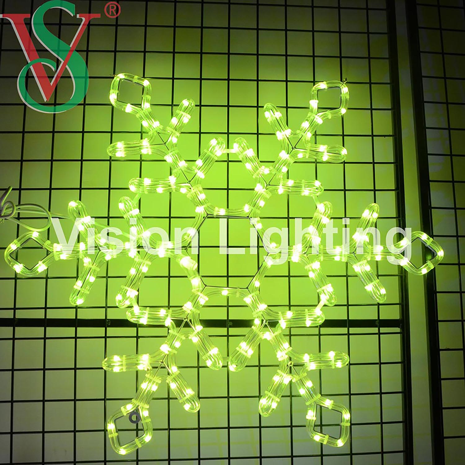 Outdoor pixel 2D Sculpture led Landscape programmable decoration snowflake Christmas RGB motif light