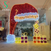 High Quality PET / PVC Net Tinsel Garland Carpet Grass for Christmas Motif Decoration