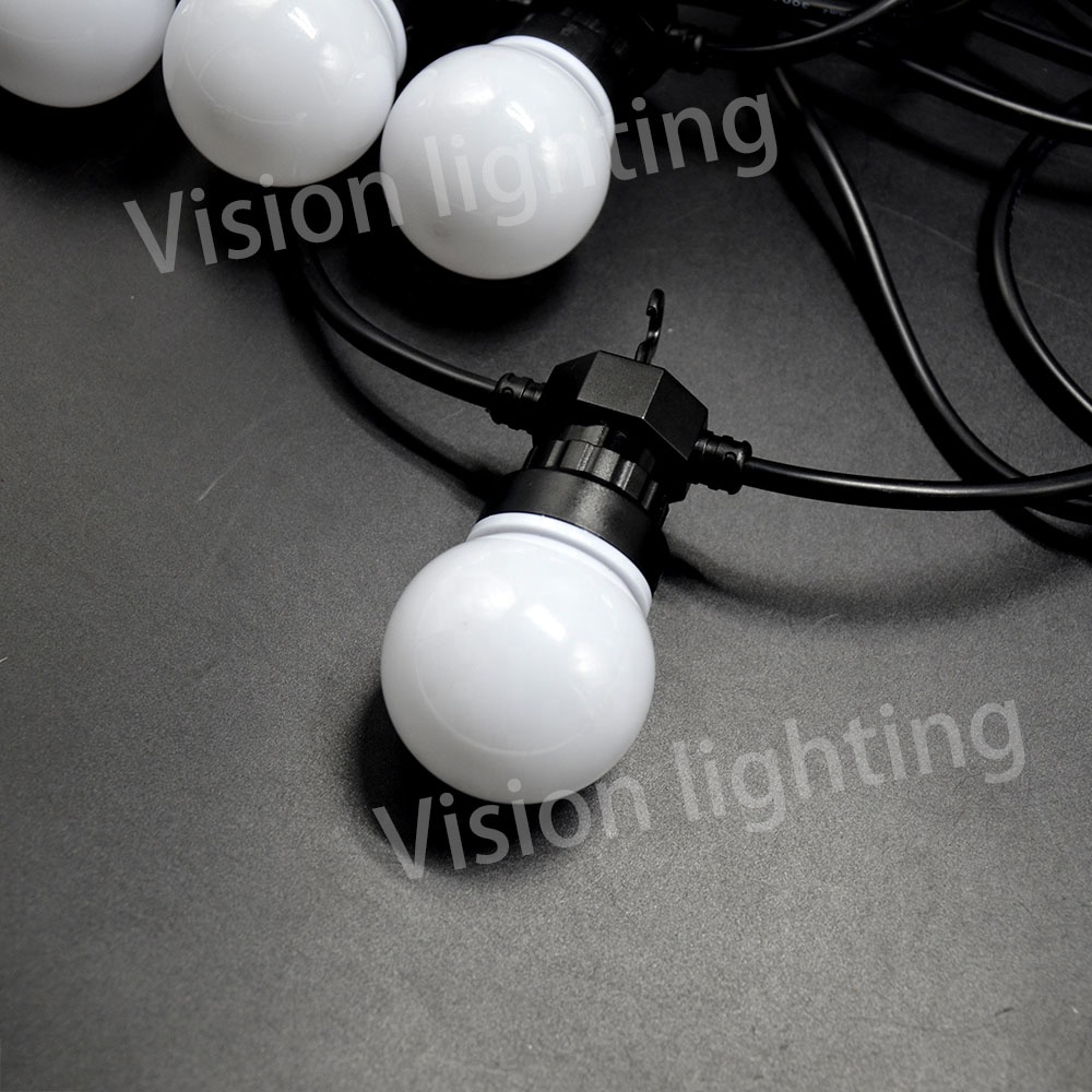 Outdoor 50MM Bulb WS2811 DMX/SPI Festoon Belt Lights Programmable Ball String for Christmas