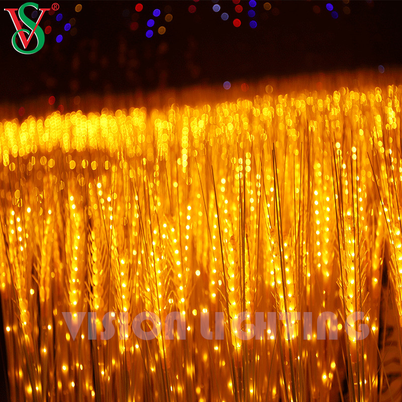 Lifelike Wheat Flower Plant Light for Outdoor Garden Landscape Display Decoration