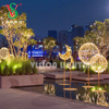 Fairy String Garland Ball Lamp Hanging Sphere Foldable Ball Motif Lights for Mall Decoration Lighting