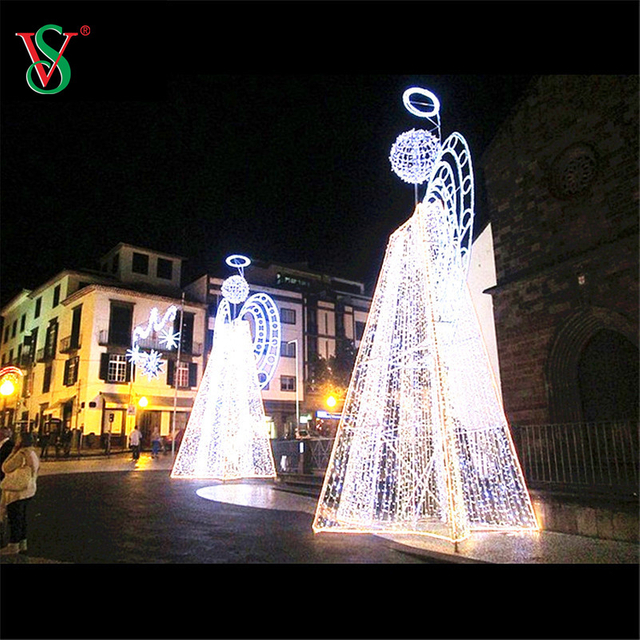 Christmas Wedding Event Decoration LED 2D 3D Angel Flying Motif Lights