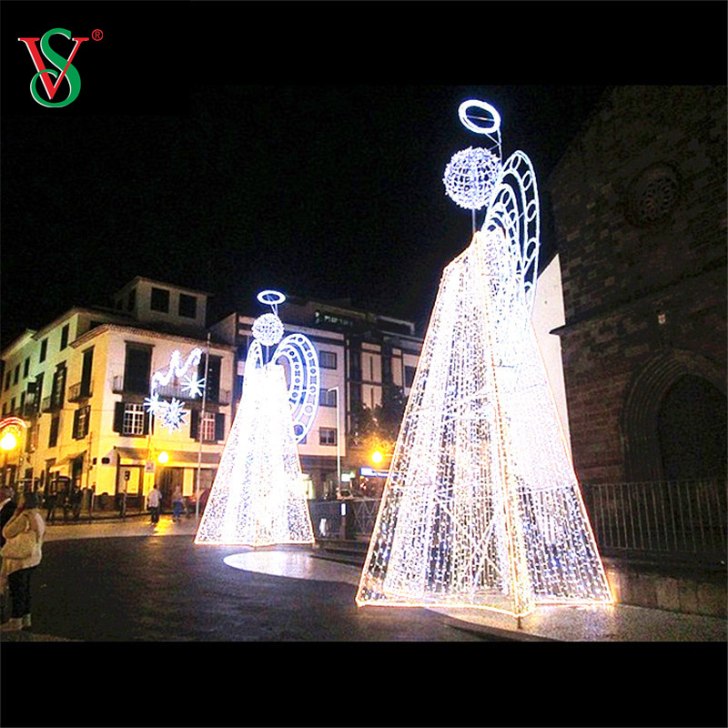 Christmas Wedding Event Decoration LED 2D 3D Angel Flying Motif Lights