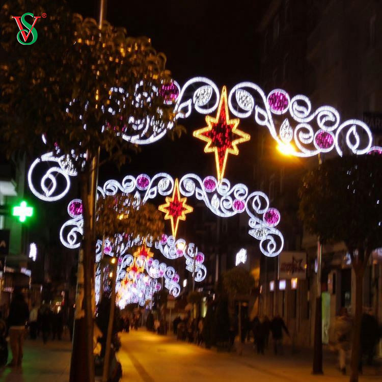 Newest Outdoor Giant LED Christmas Decoration Large 2D Street Motif Lights