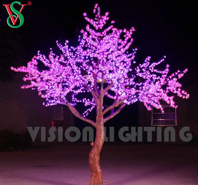 Romantic Pink Led Artificial Cherry Blossom Tree for Street Park Garden Landscape Decoration