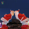 Outdoor 3D Skiing Sitting Santa Claus Motif Lights for Christmas Holiday