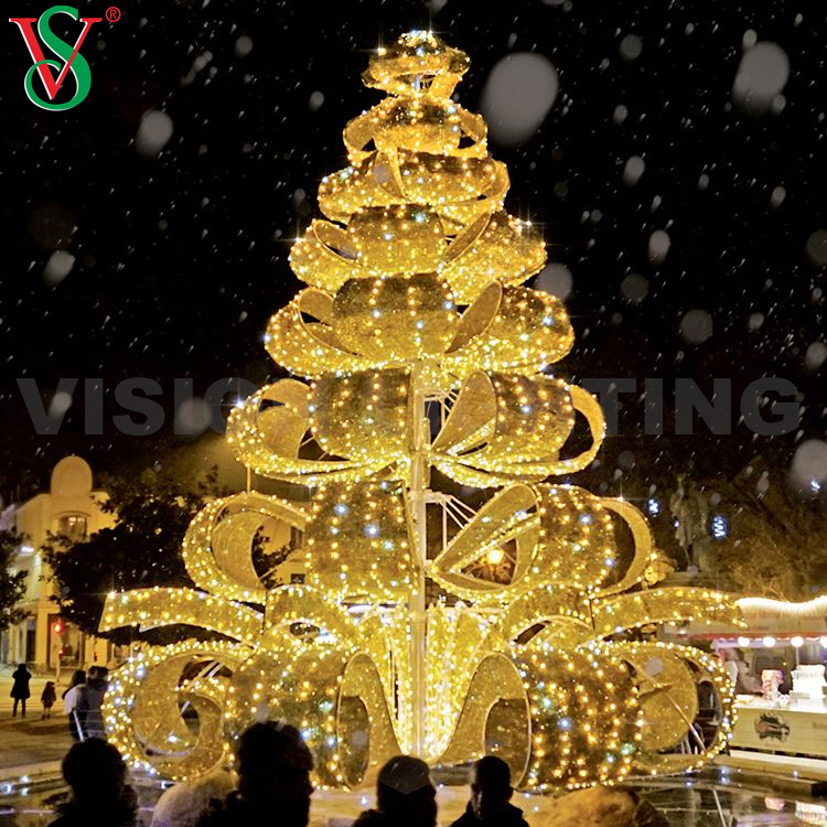 LED Outdoor Christmas Tree Light Waterproof Decorative Lighting for City Squares, Events & Commercial Displays