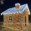 Outdoor Christmas 3d Motif Decoration Lights Led Illuminated Gingerbread House Motif Light
