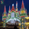 Large 3D LED Castle Tower Light – Outdoor Holiday Decoration for Commercial Christmas Displays