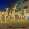 Large 3D LED Reindeer Motif Light Outdoor Christmas Decorative Illuminated Deer