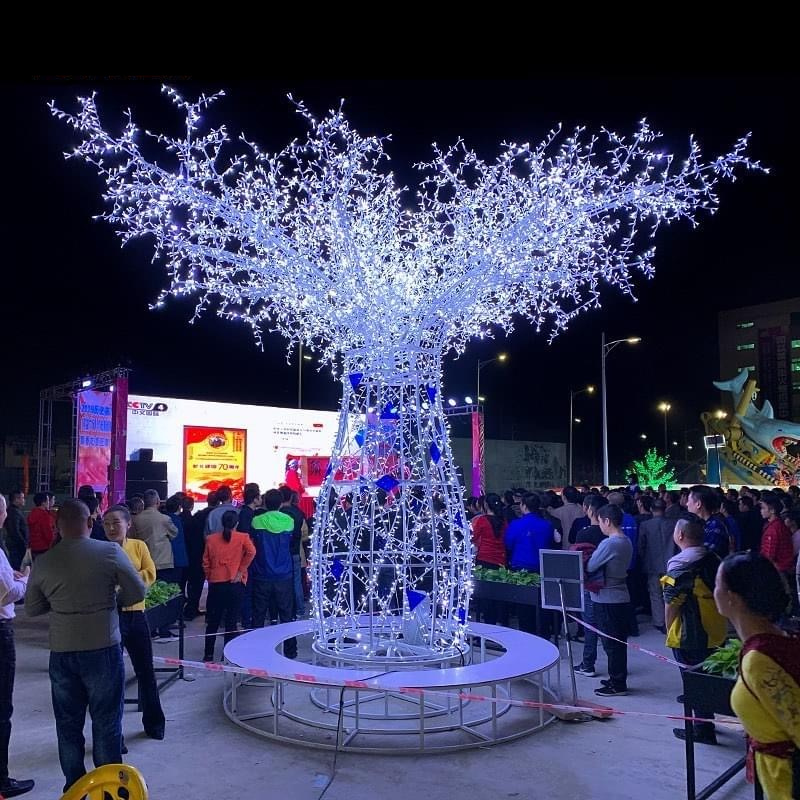 3D Led Decorative Christmas Branch Tree Motif Light for Outdoor Commercial Use