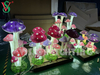 Resin FRP Fiberglass Mushroom Lights LED Illuminated Mushroom for Outdoor Garden Decoration