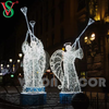 Christmas Fairy Decorations Outdoor 3D Angel Sculpture Motif Lights for Plaza Street Hotel Decor